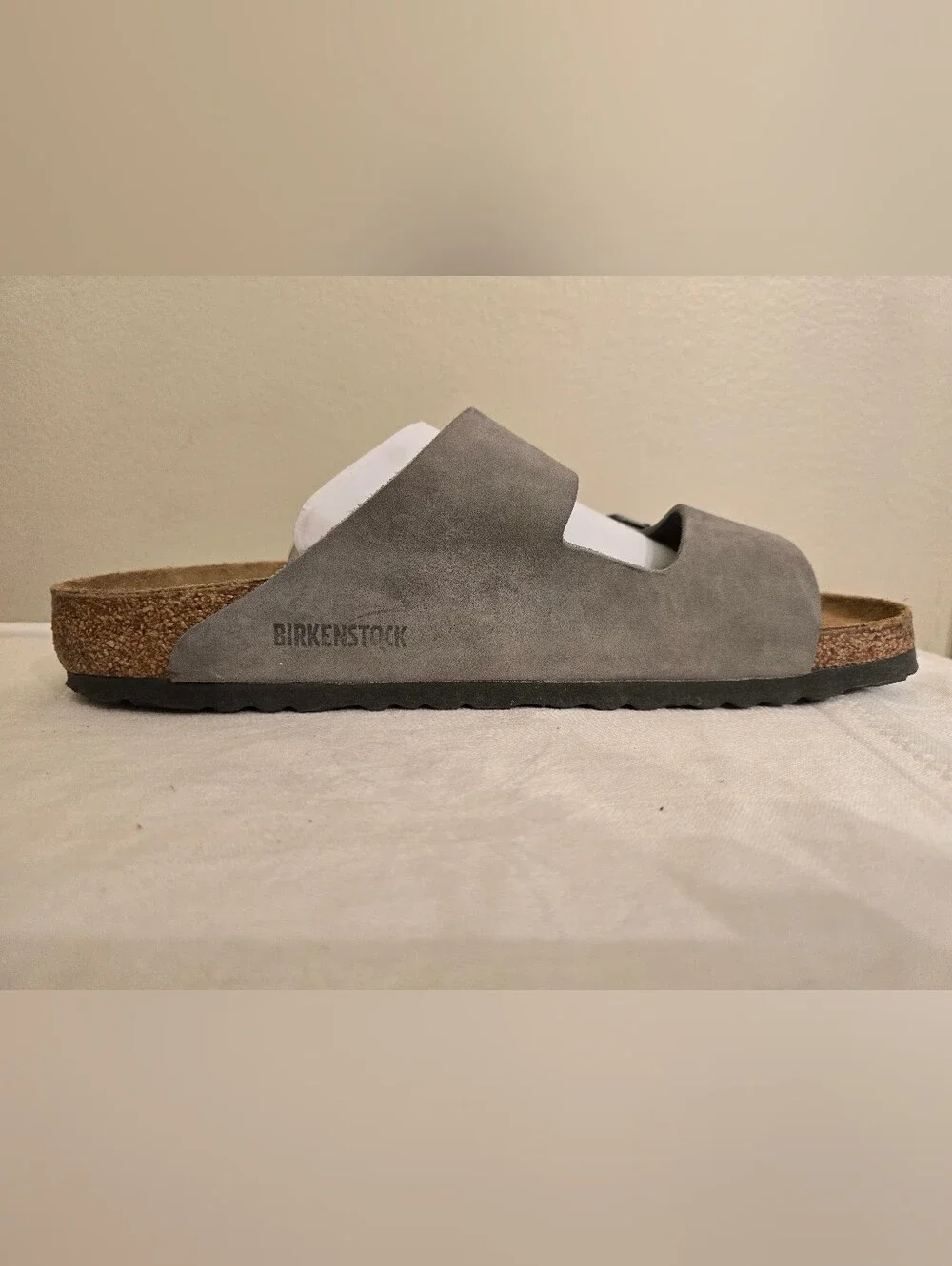 New Without Box- Birkenstock Arizona Wool – Light Grey/Iron Size 44